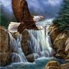 Landscape Eagle Fly Waterfall Diamond Painting Kit - DIY